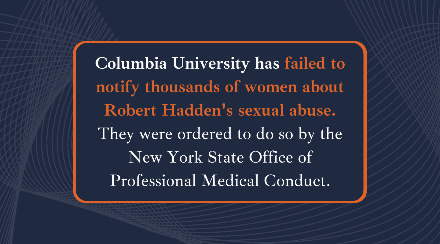 Columbia University, Robert Hadden Sexual Abuse Lawsuit