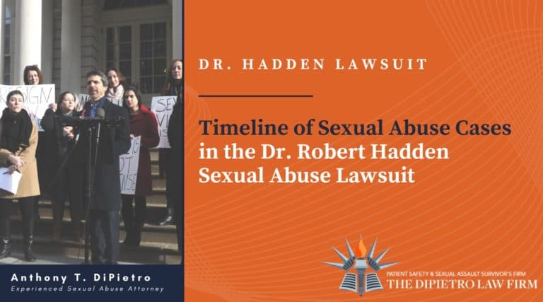 Dr. Robert Hadden Timeline of Sexual Abuse Cases in the Dr. Robert Hadden Sexual Abuse Lawsuit